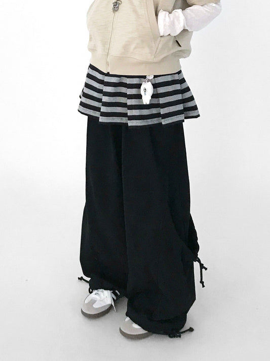 バルーンボリューム・ドローストリング スウェットパンツ / rejio